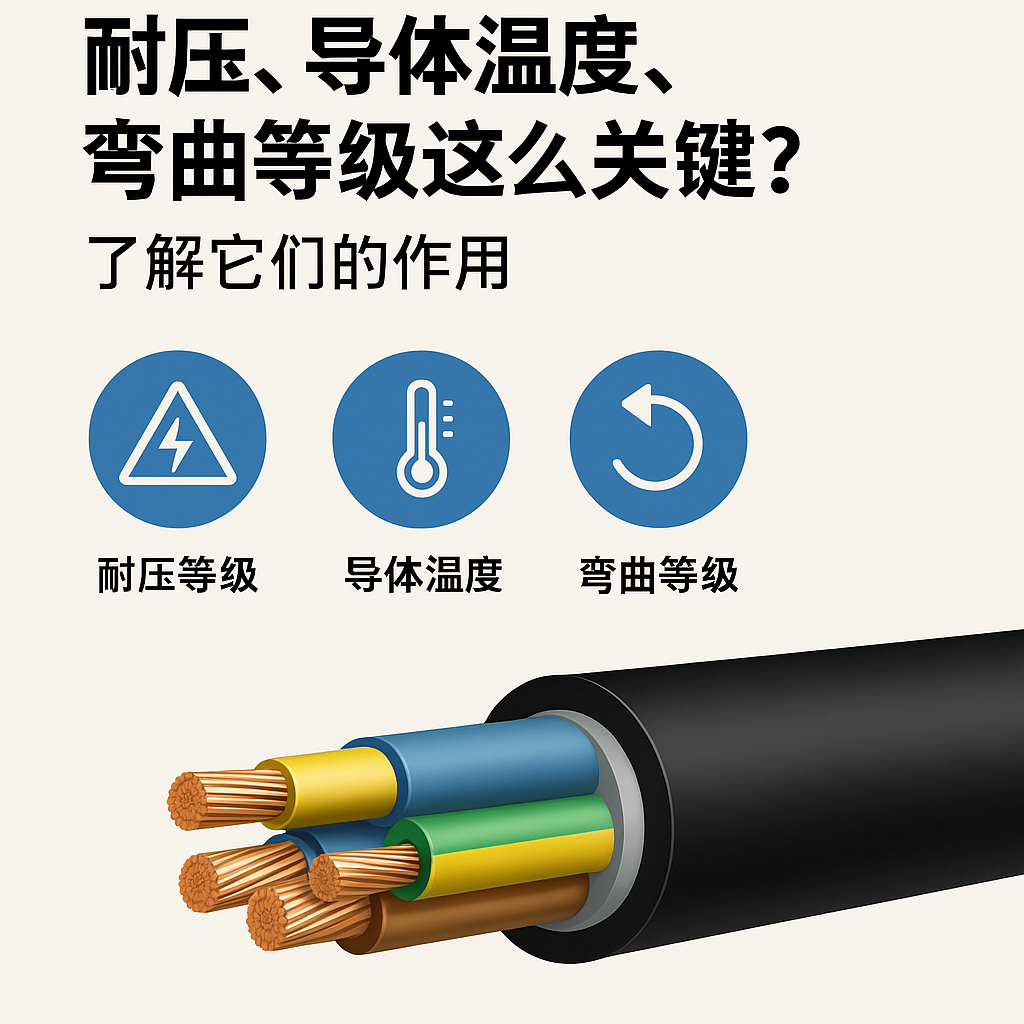 为什么充电电缆的耐压、导体温度、弯曲等级这么关键？相识它们的作用